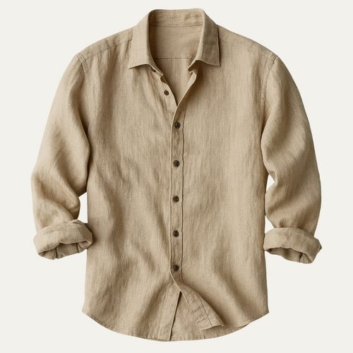Ashford | Men’s Button Front Casual Shirt | Turn Down Collar Long Sleeves Daily Wear-Men Shirt-Eltrendio