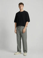 Men Wide Leg Trousers | Drawstring Waist Loose Summer Style-Men Trousers-Eltrendio