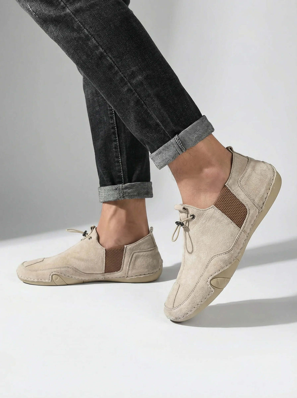 Men Slip On Trainers | Elastic Panel Design-Men Shoes-Eltrendio