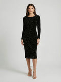 Women Sequin Midi Dress | Long Sleeve Bodycon Design-Women Dress-Eltrendio