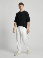 Men Wide Leg Trousers | Drawstring Waist Loose Summer Style-Men Trousers-Eltrendio