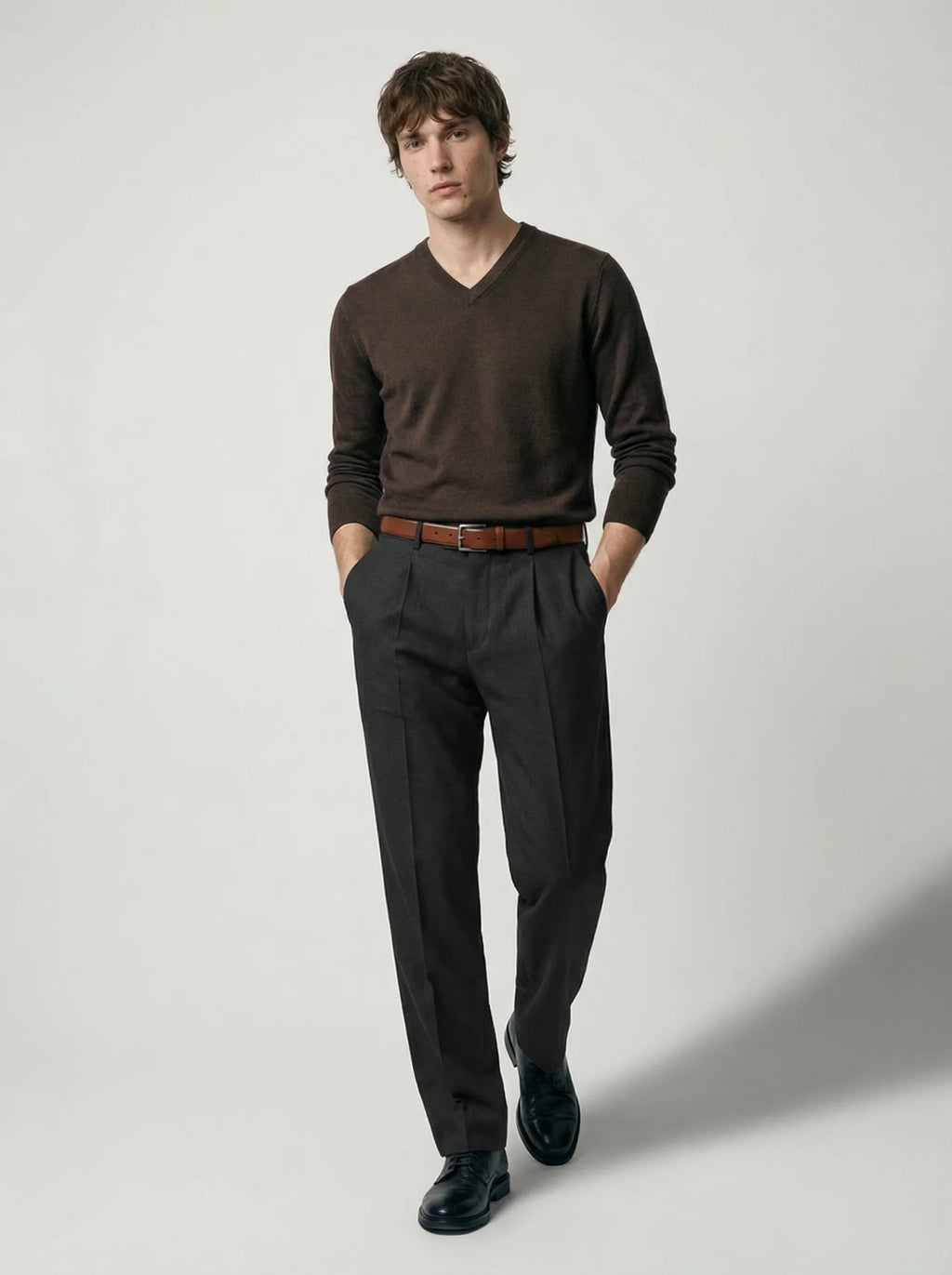 Men Pleated Trousers | Tailored Fit Smart Office Style-Men Trousers-Eltrendio