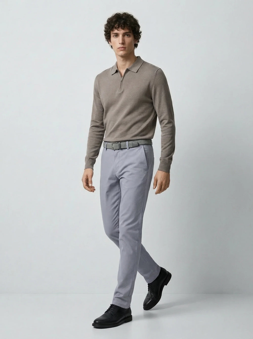 Men Slim Fit Trousers | Fitted Smart Casual Everyday Style-Men Trousers-Eltrendio