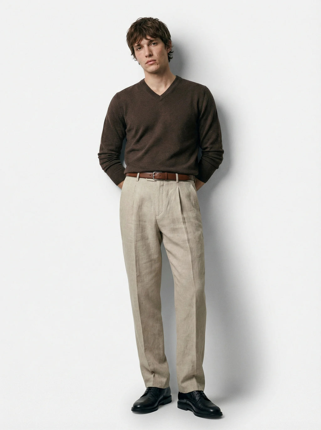 Men Pleated Trousers | Tailored Fit Smart Office Style-Men Trousers-Eltrendio