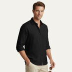 Ashford | Men’s Button Front Casual Shirt | Turn Down Collar Long Sleeves Daily Wear-Men Shirt-Eltrendio