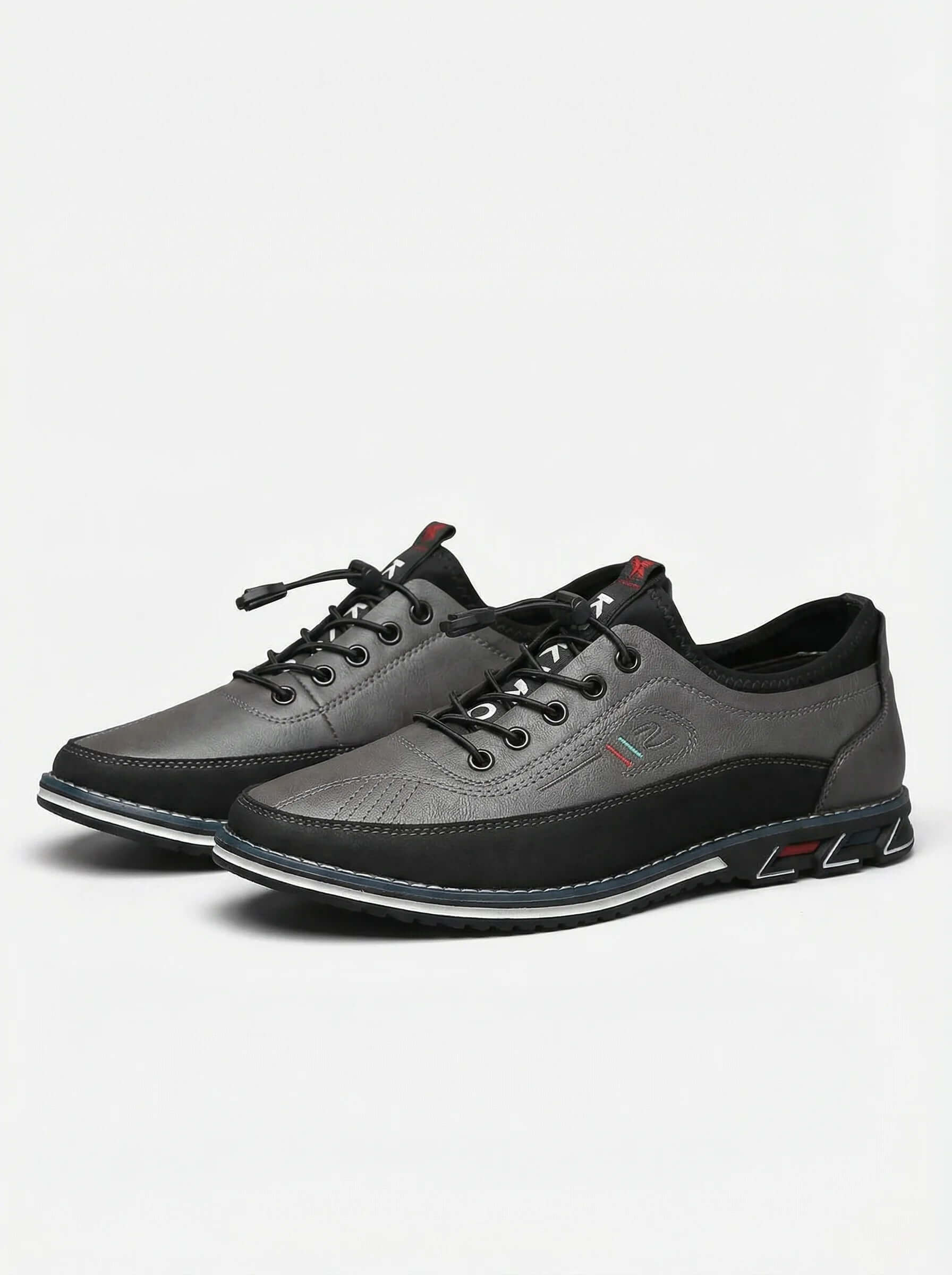 Men Casual Trainers | Lace Up Contrast Design-Men Shoes-Eltrendio