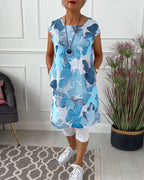 Women Dress | Floral Casual Midi Dress-Women Dress-Eltrendio