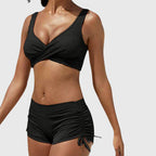 Women Swimsuit | Sporty High Waisted Bikini Set-Women Swimsuit-Eltrendio