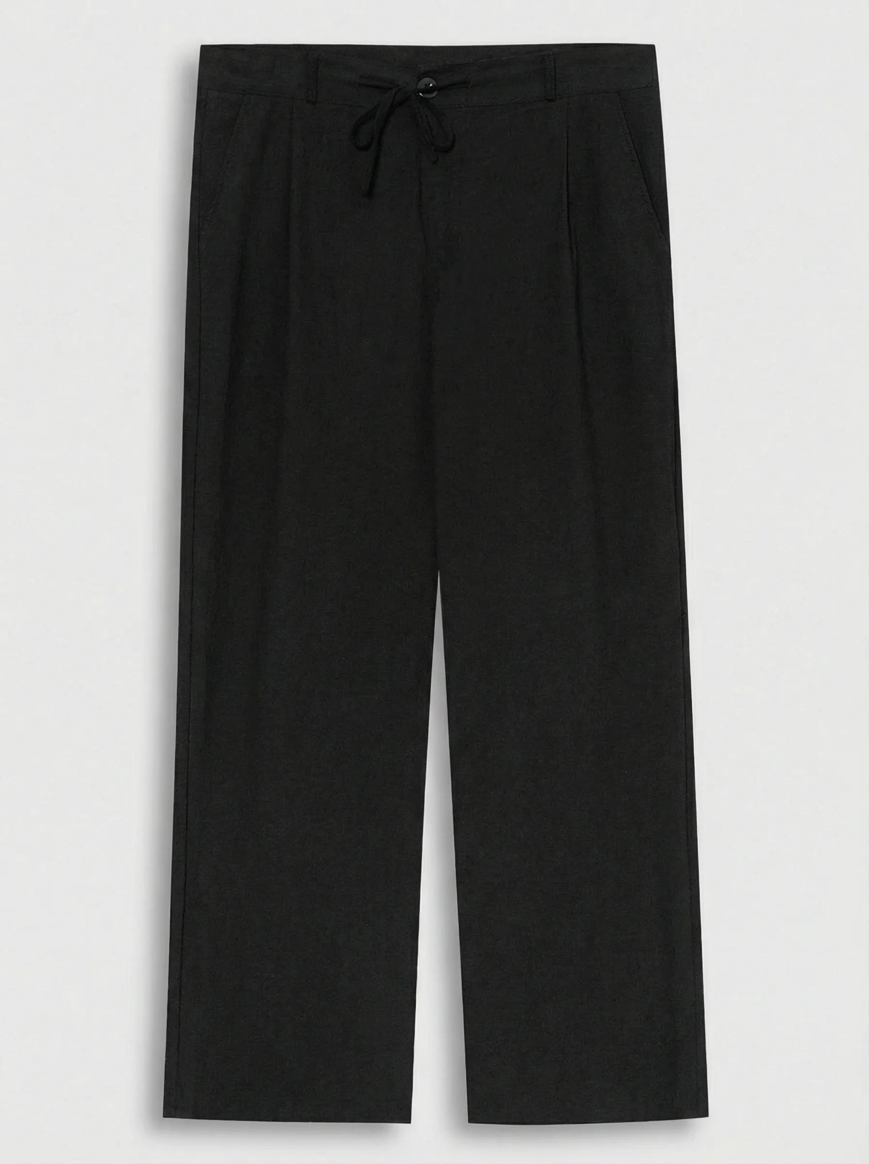 Men Wide Leg Trousers | Drawstring Waist Loose Summer Style-Men Trousers-Eltrendio