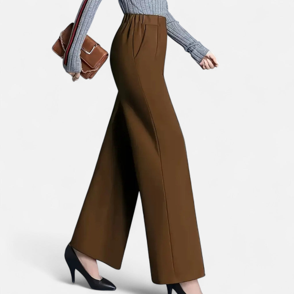 Women Trousers | High Waist Wide Leg Pants-Women Pants-Eltrendio