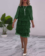 Women Dress | Elegant Summer Midi Dress-Women Dress-Eltrendio
