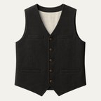 Harrington | Men’s Button Front Waistcoat | V Neck Pocket Detail Formal Wear-Men Vest-Eltrendio