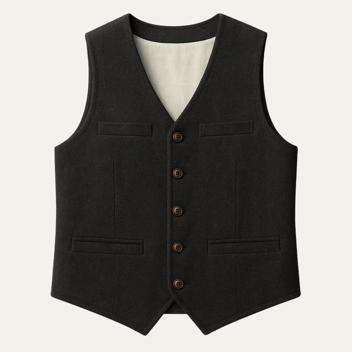 Harrington | Men’s Button Front Waistcoat | V Neck Pocket Detail Formal Wear-Men Vest-Eltrendio