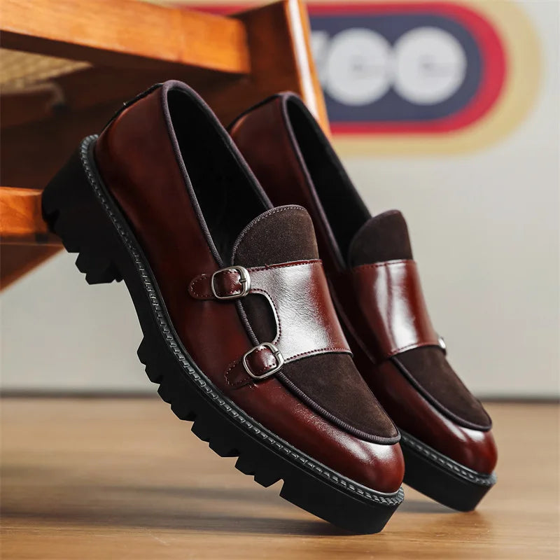 Lily | Women's Double Monk Loafers | Leather-Eltrendio
