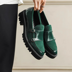 Lily | Women's Double Monk Loafers | Leather-Eltrendio