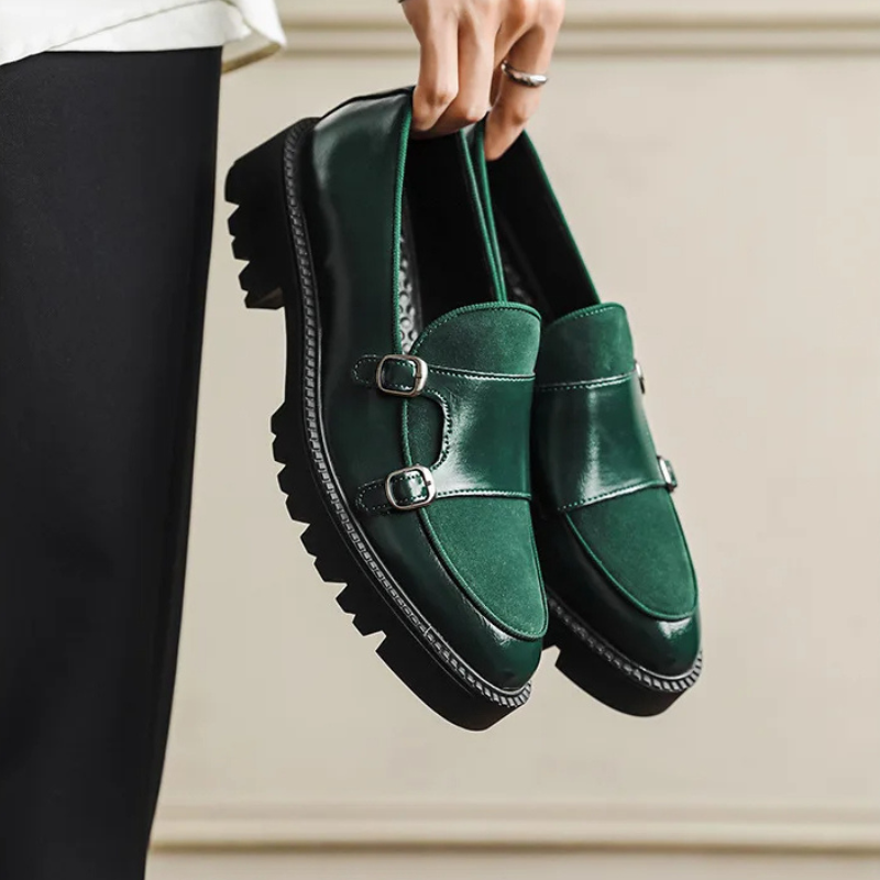 Lily | Women's Double Monk Loafers | Leather-Eltrendio