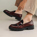 Lily | Women's Double Monk Loafers | Leather-Eltrendio