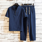Mens Co-Ord Set | Summery Lounge Set-Men Outfit Set-Eltrendio