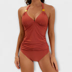 Halter Neck Swimsuit | Two Piece Swimwear-Women Swimsuit-Eltrendio