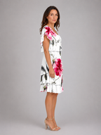 Adeline | Women’s Knee Length Dress | Layered Ruffle Flutter Sleeve-Women Dress-Eltrendio