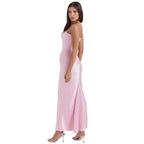 Amelia | Women’s Strapless Maxi Dress | Draped Detail Panel Bodice Evening Dress-Women Dress-Eltrendio