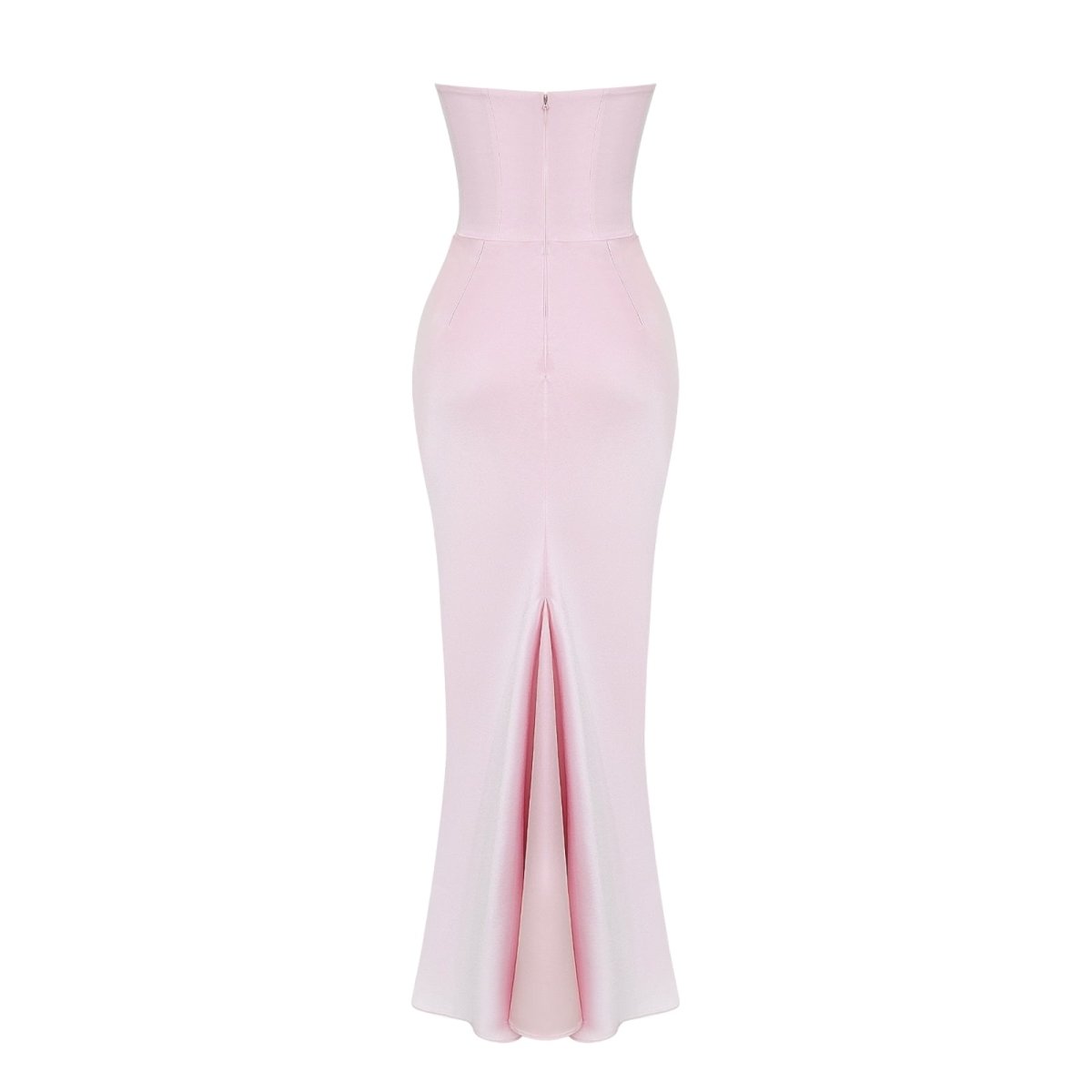 Amelia | Women’s Strapless Maxi Dress | Draped Detail Panel Bodice Evening Dress-Women Dress-Eltrendio