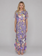 Amelie | Women’s Maxi Dress | Floral Appliqué Wedding Guest-Women Dress-Eltrendio