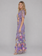 Amelie | Women’s Maxi Dress | Floral Appliqué Wedding Guest-Women Dress-Eltrendio