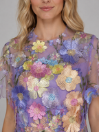 Amelie | Women’s Maxi Dress | Floral Appliqué Wedding Guest-Women Dress-Eltrendio