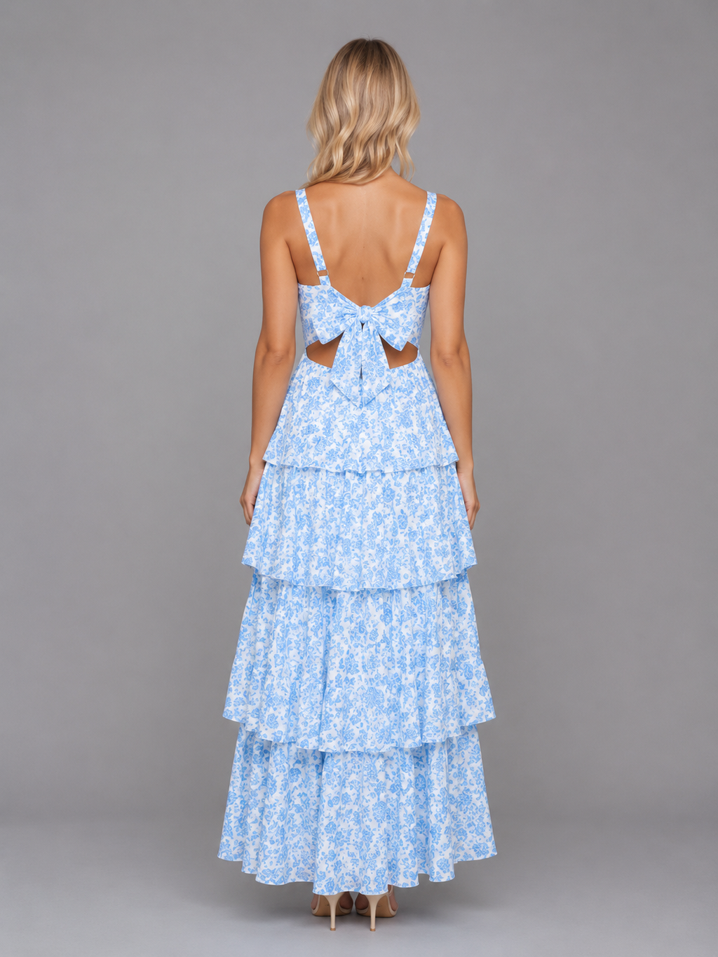 Annabelle | Women’s Maxi Dress | Tiered Floral Wedding Guest-Women Dress-Eltrendio