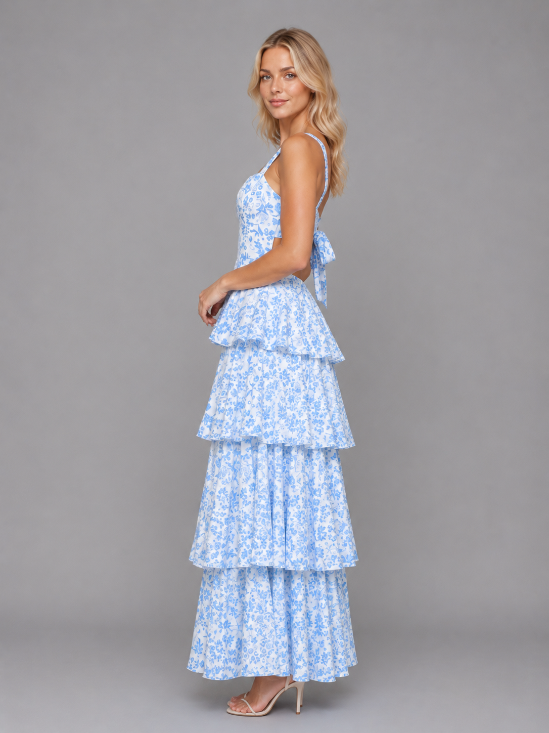 Annabelle | Women’s Maxi Dress | Tiered Floral Wedding Guest-Women Dress-Eltrendio