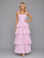 Annabelle | Women’s Maxi Dress | Tiered Floral Wedding Guest-Women Dress-Eltrendio