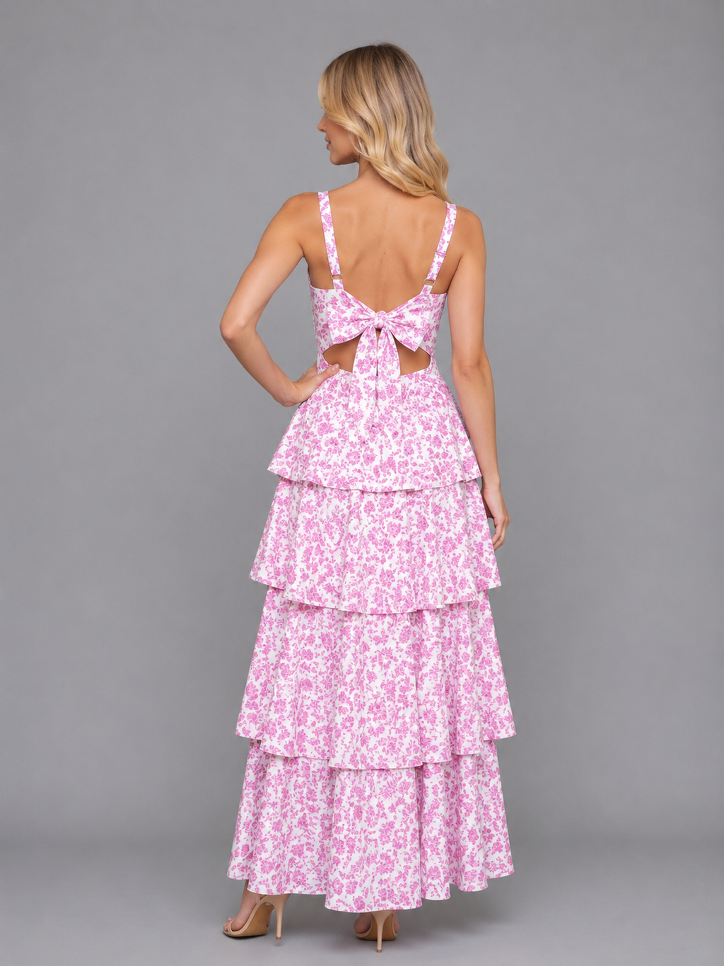 Annabelle | Women’s Maxi Dress | Tiered Floral Wedding Guest-Women Dress-Eltrendio