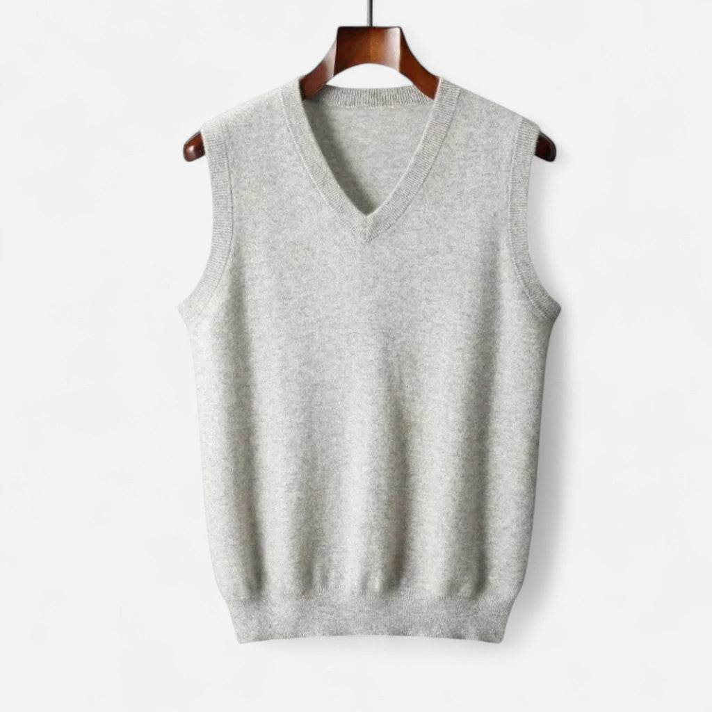 Ashwell | Men’s V Neck Sweater Vest | Sleeveless Knit Pullover Smart Casual Wear-Men Vest-Eltrendio