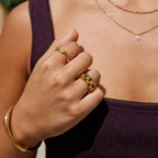 Aurelia | Women’s Open Band Ring | Wave Shape Gold Tone Everyday Jewellery-Ring-Eltrendio