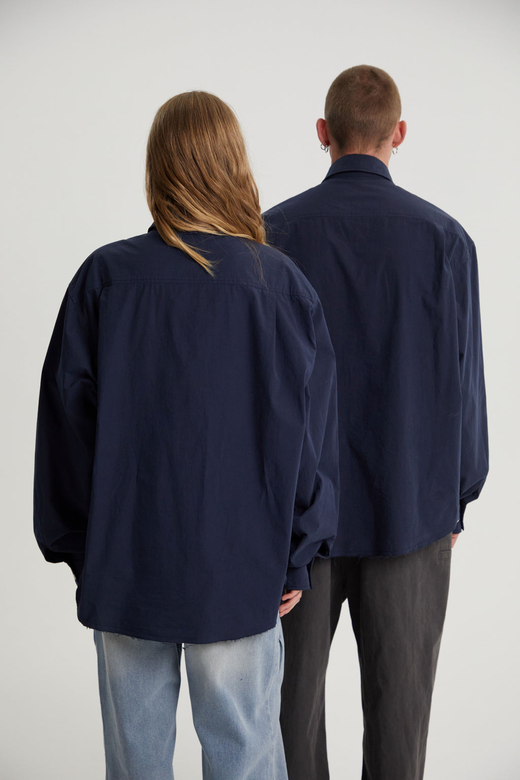 Avery | Unisex Oversized Shirt | Raw Hem Washed Y2K Style-Eltrendio