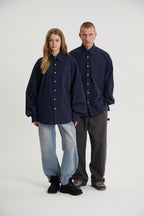 Avery | Unisex Oversized Shirt | Raw Hem Washed Y2K Style-Eltrendio