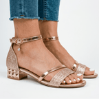 Avery | Women’s Sandals | Open Toe Ankle Strap Block Heel-Women Shoes-Eltrendio