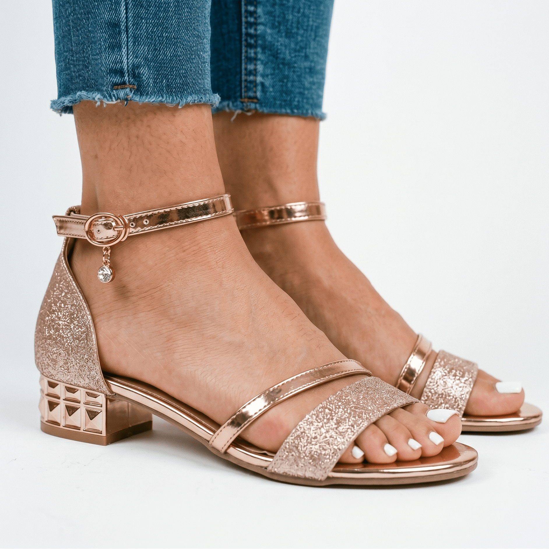Avery | Women’s Sandals | Open Toe Ankle Strap Block Heel-Women Shoes-Eltrendio