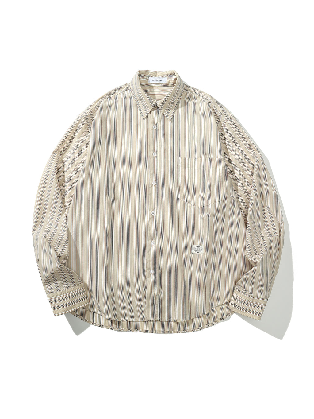 Beckett | Unisex Oversized Shirt | Striped Cotton Korean Y2K Style-Eltrendio