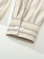 Beckett | Unisex Oversized Shirt | Striped Cotton Korean Y2K Style-Eltrendio
