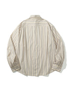 Beckett | Unisex Oversized Shirt | Striped Cotton Korean Y2K Style-Eltrendio
