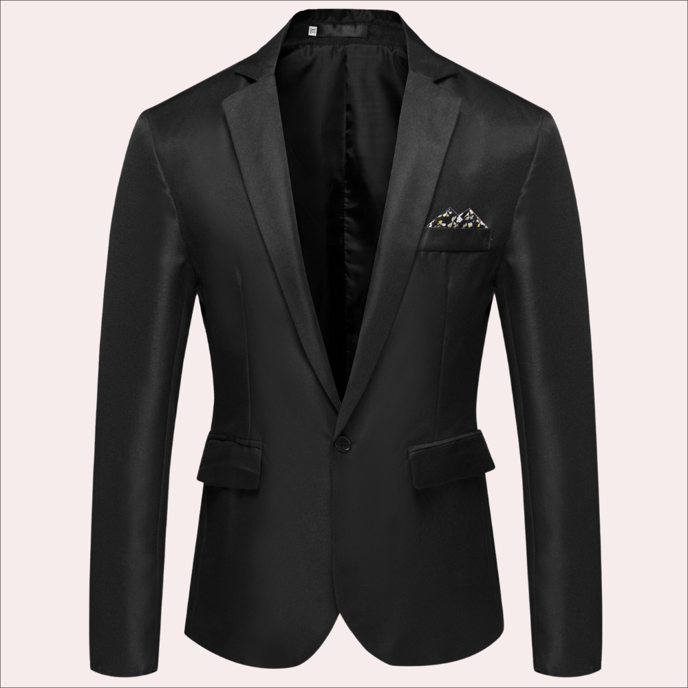 Benedict | Men's Plain Blazer | Single Button Business Jacket-Men Blazer-Eltrendio
