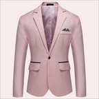 Benedict | Men's Plain Blazer | Single Button Business Jacket-Men Blazer-Eltrendio