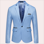 Benedict | Men's Plain Blazer | Single Button Business Jacket-Men Blazer-Eltrendio