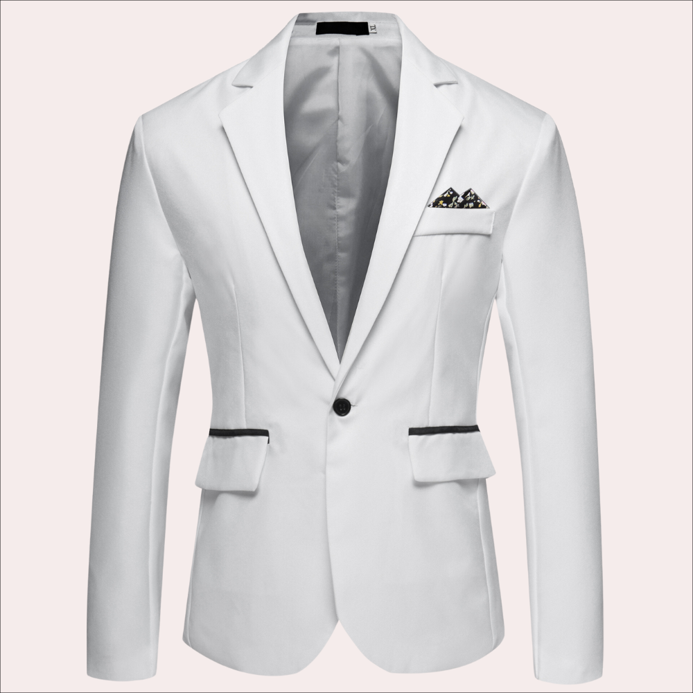 Benedict | Men's Plain Blazer | Single Button Business Jacket-Men Blazer-Eltrendio