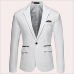 Benedict | Men's Plain Blazer | Single Button Business Jacket-Men Blazer-Eltrendio