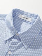 Blair | Unisex Oversized Shirt | Striped Long Sleeve Casual Style-Eltrendio