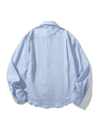 Blair | Unisex Oversized Shirt | Striped Long Sleeve Casual Style-Eltrendio