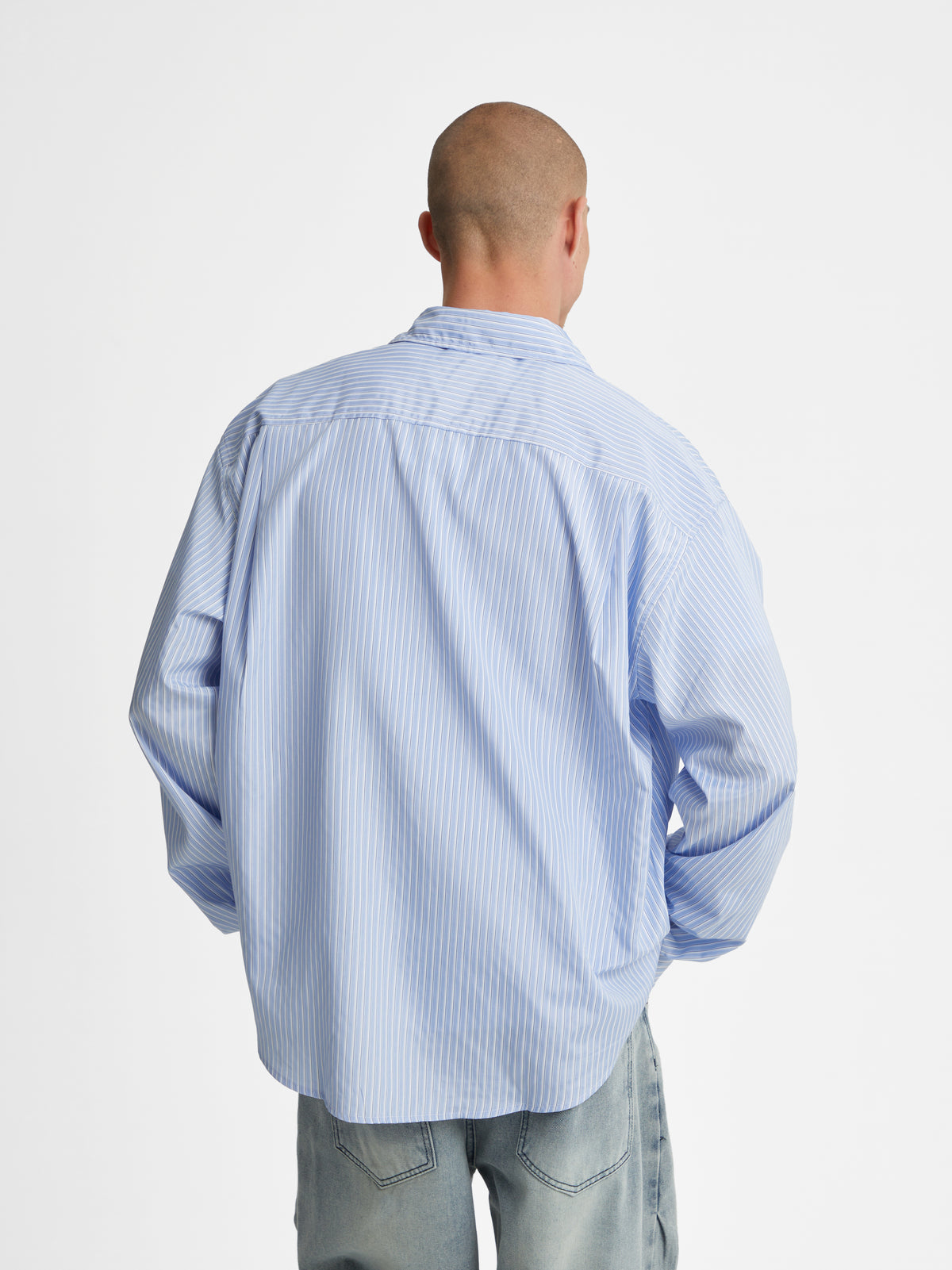 Blair | Unisex Oversized Shirt | Striped Long Sleeve Casual Style-Eltrendio